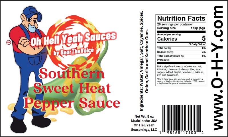 Southern Sweet Heat Pepper Sauce by Bear