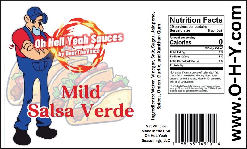 Mild Salsa Verde Sauce by Bear