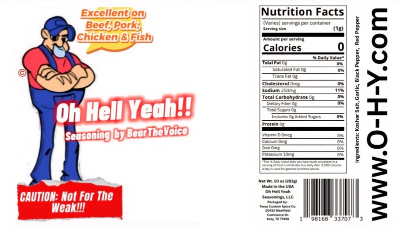 Original Oh Hell Yeah Seasoning 16 oz (by volume)