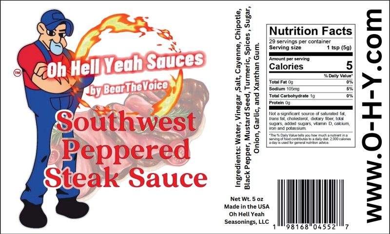 Southwest Peppered Steak Sauce by Bear