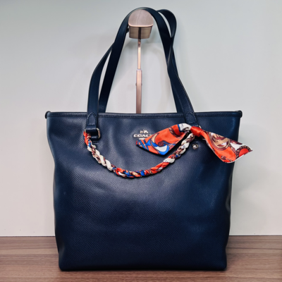 Coach Zip Top Tote in Crossgrain Leather