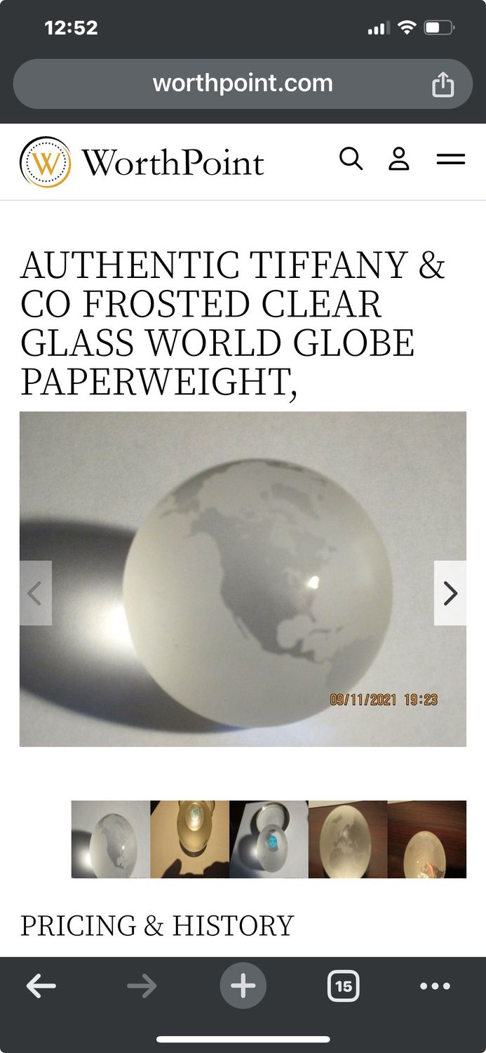 Frosted globe paperweight