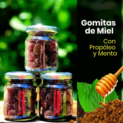 Gomitas Protectoras de Miel, Propóleo y Menta