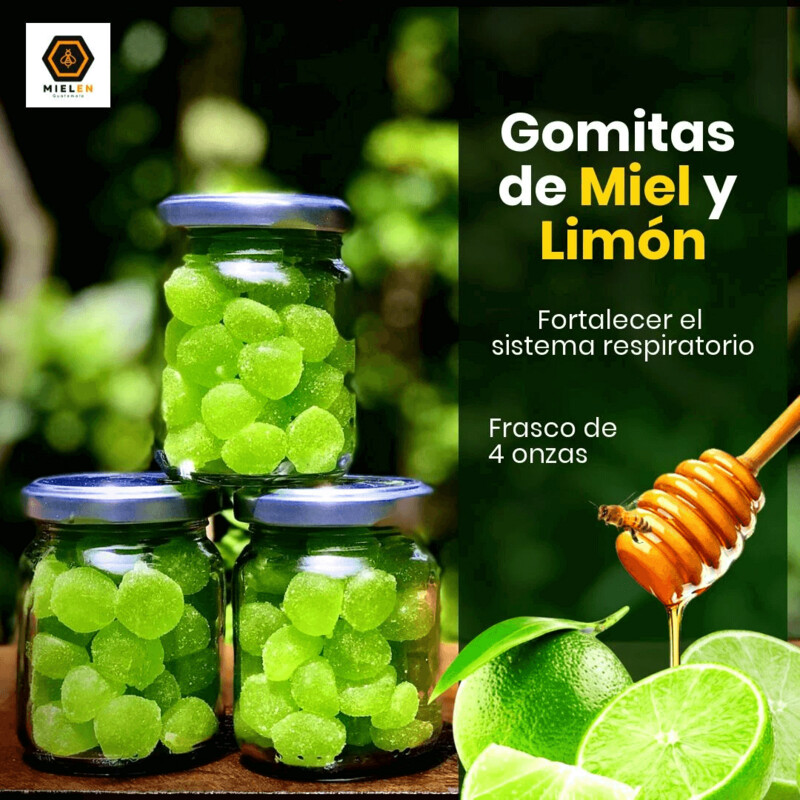 Gomitas de miel con limón y menta
