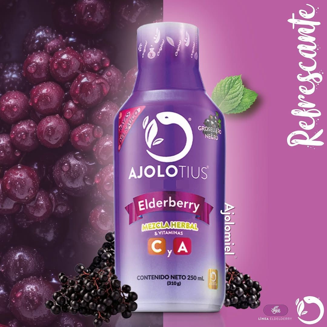 Jarabe Ajolotus Elderberry Saúco Y Grosellero Negro