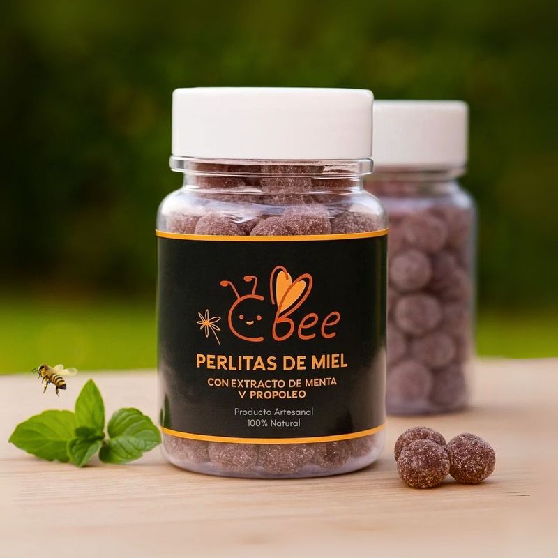 Perlitas de miel con extracto de menta y propóleo
