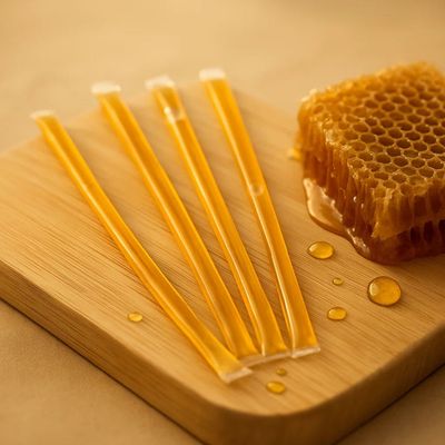 4 Pajillas de Miel Pura - Dosis Individual de Dulzura Natural