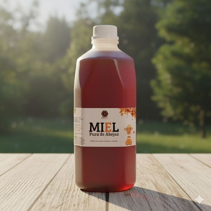 Miel de Abejas Pura y Natural - Formato Práctico de Medio Galón