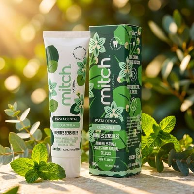 Pasta Dental Natural Mitch de Clorofila - Alivio y Frescura Sin Flúor