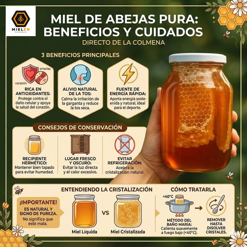 Miel de Abejas Pura y Natural - Formato Familiar 1000 ml