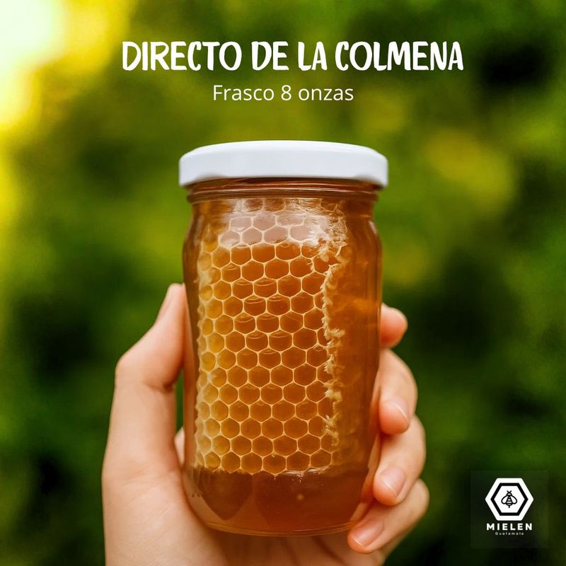 Miel con Panal Natural 8 onzas - Dulzura y Textura en Tamaño Familiar