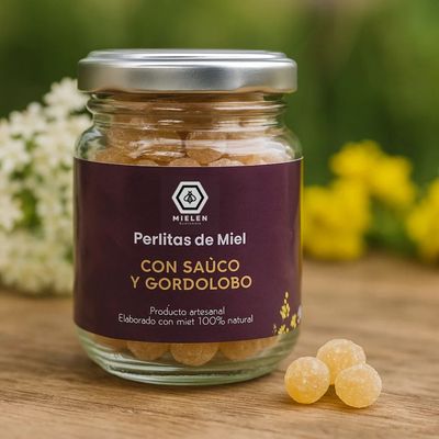 Perlitas de Miel con Saúco y Gordolobo – Bienestar para Garganta y Respiración