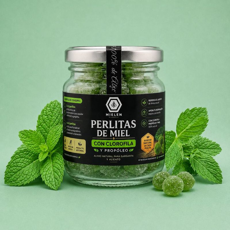 Perlitas de Miel con Clorofila y Propóleo – Defensa y Detox Natural