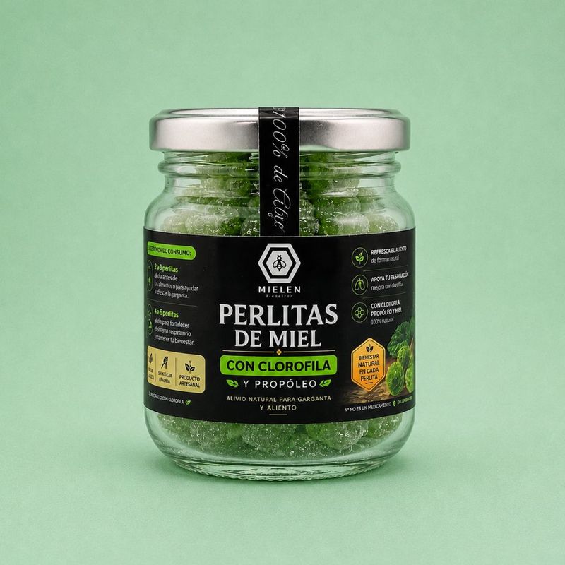 Perlitas de Miel con Clorofila y Propóleo – Defensa y Detox Natural