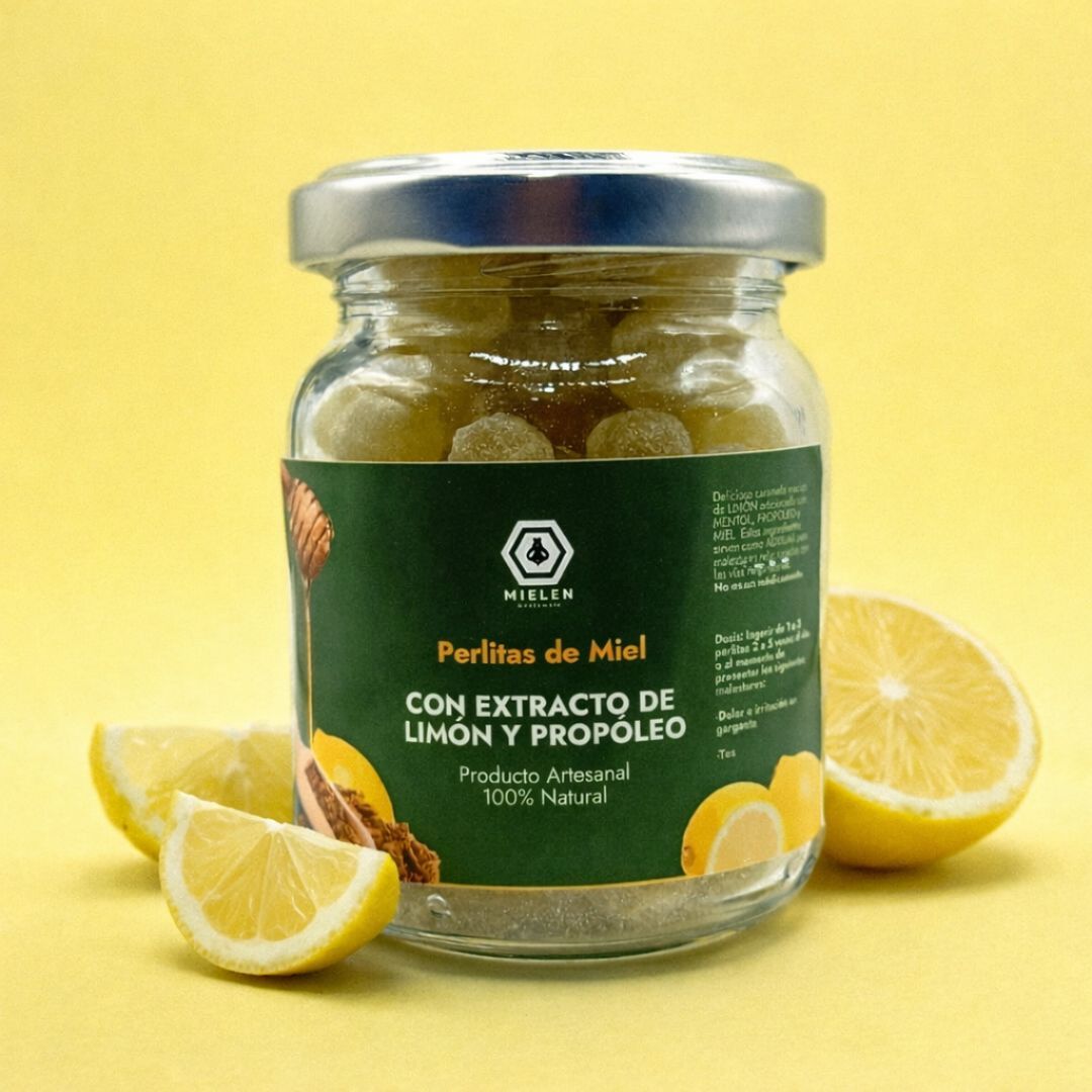 Perlitas de Miel, Propóleo y Limón - Alivio y Protección para llevar