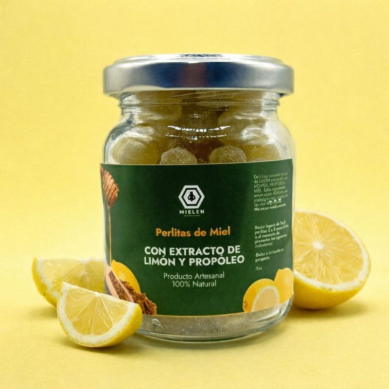 Perlitas de Miel, Propóleo y Limón - Alivio y Protección para llevar