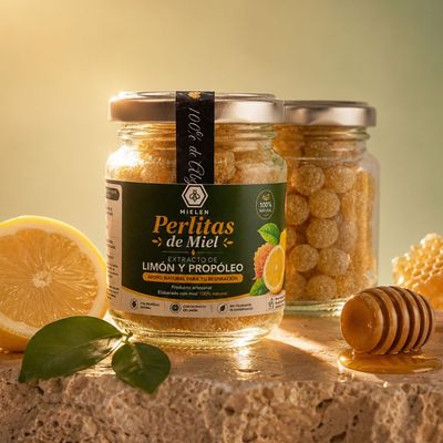Perlitas de Miel, Propóleo y Limón - Alivio y Protección para llevar