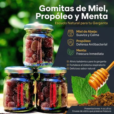 Gomitas de miel con propoleo y menta
miel
menta
propóleo
gomitas
caramelo
dulce
Mielen Guatemala
Guatemala