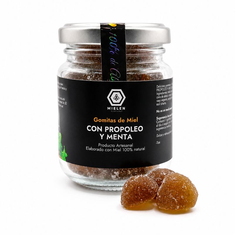 Gomitas Protectoras de Miel, Propóleo y Menta