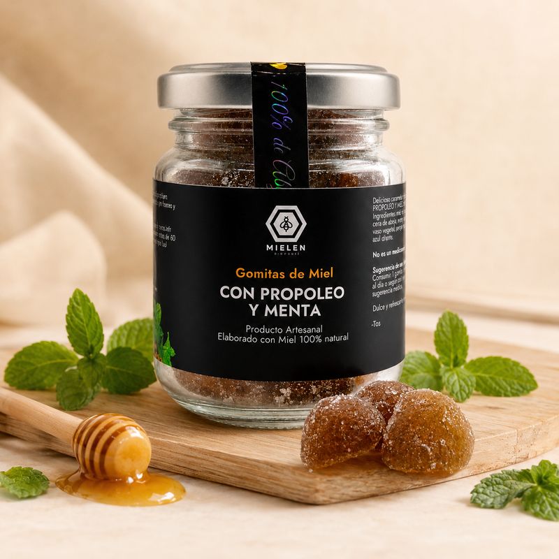 Gomitas Protectoras de Miel, Propóleo y Menta