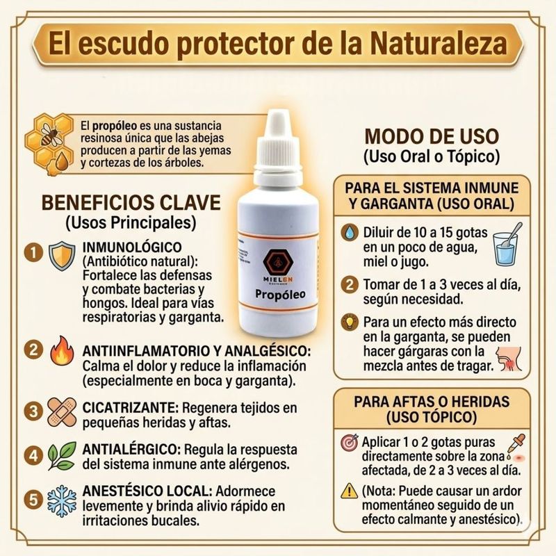 Extracto de Propóleo gotero plástico 30 ml - El Escudo Protector de la Naturaleza