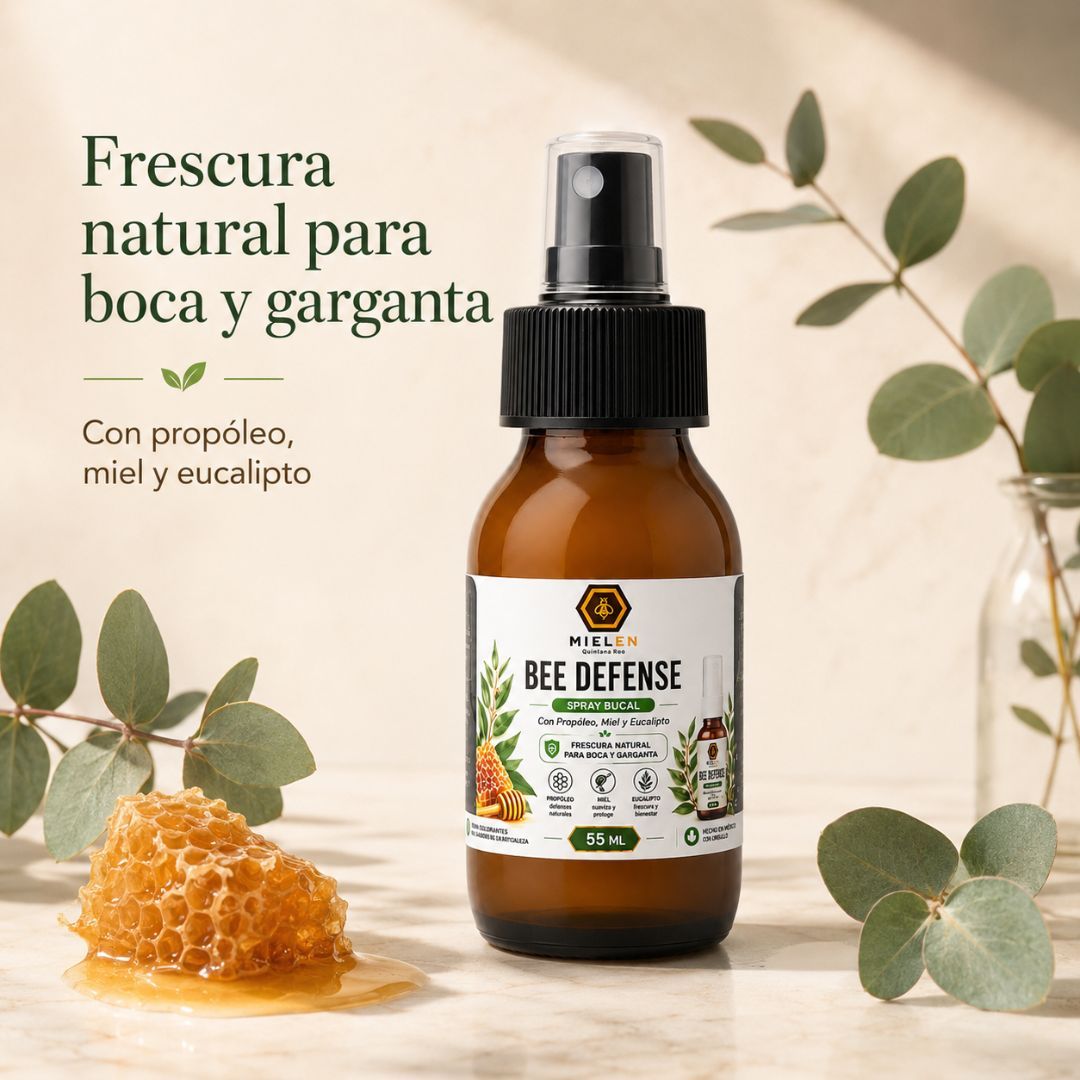 Bee Defense – Spray Bucal con Propóleo, Miel y Eucalipto