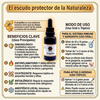Extracto de Propóleo Gotero vidrio 30 ml - El Escudo Protector de la Naturaleza