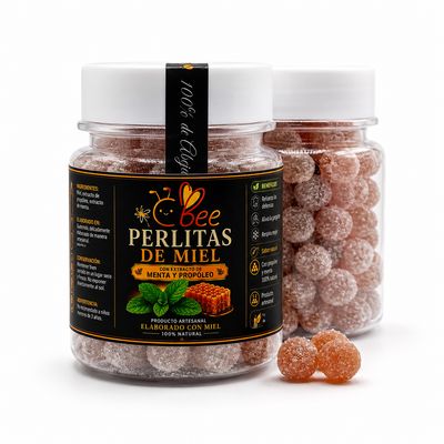 Perlitas de Miel, Menta y Propóleo - Alivio y Frescura Duradera