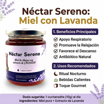 Nectar Sereno
miel con lavanda
relax
relajación
descanso
lavanda
miel pura
guatemala
Mielen Guatemala
envio a domicilio