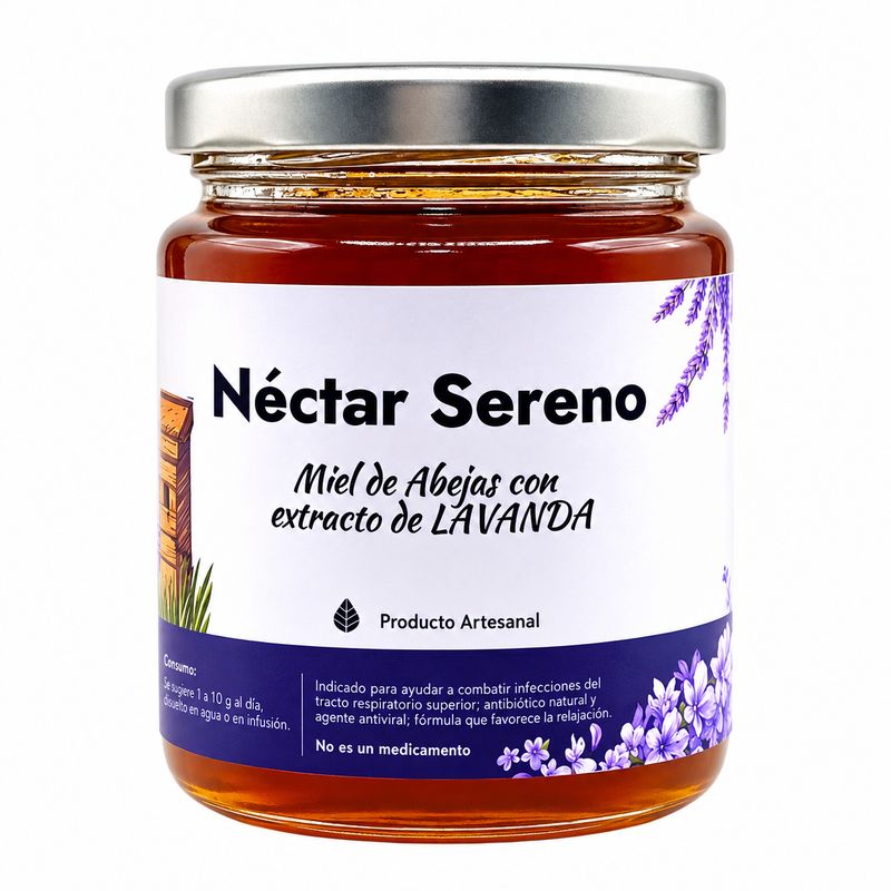 Néctar Sereno: Miel con Lavanda Relajante 8 onzas