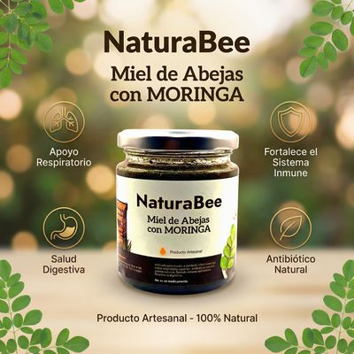 Natura Bee - Miel con Moringa 8 onzas