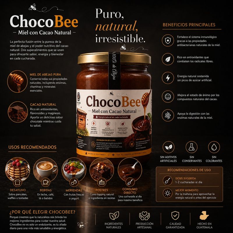 ChocoBee - Miel de Abejas con Cacao Natural