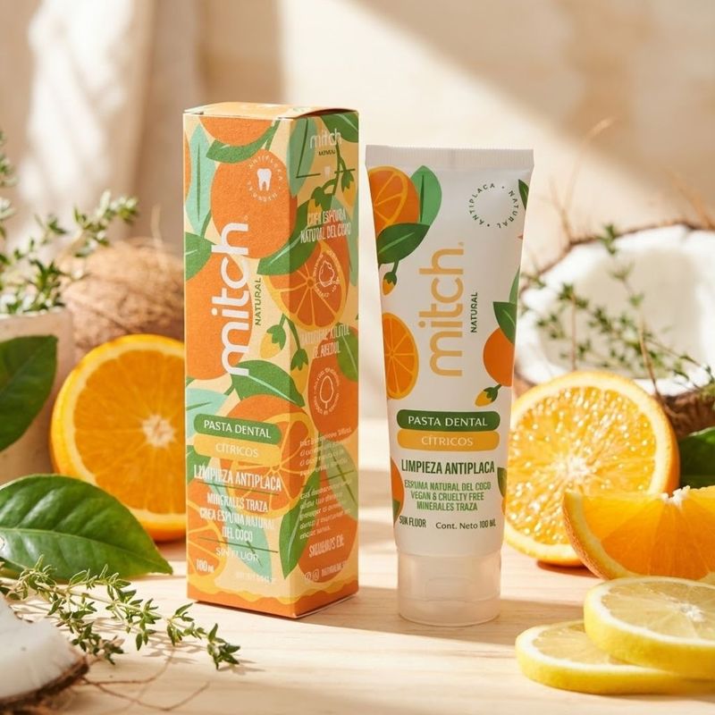 Pasta Dental Natural Mitch de Cítricos – Antiplaca Sin Flúor