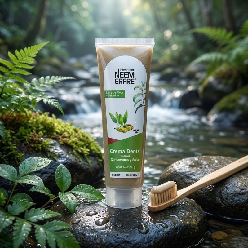 Crema Dental Natural Sabor Cardamomo y Salvia – Sin Flúor