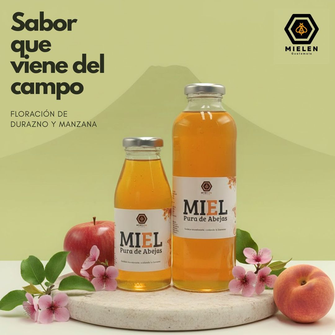 Miel de Flor de Manzano y Durazno – Cosecha de Tierras Volcánicas