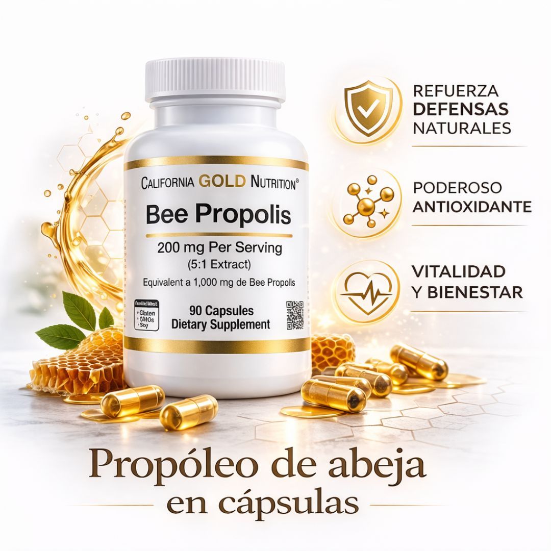 Propóleo de abeja 1000 mg – California Gold Nutrition (90 cápsulas)