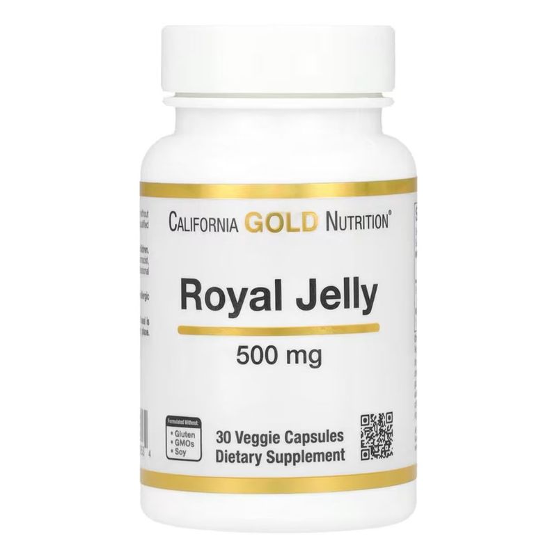 Jalea Real 500 mg – California Gold Nutrition (30 Cápsulas Vegetales)