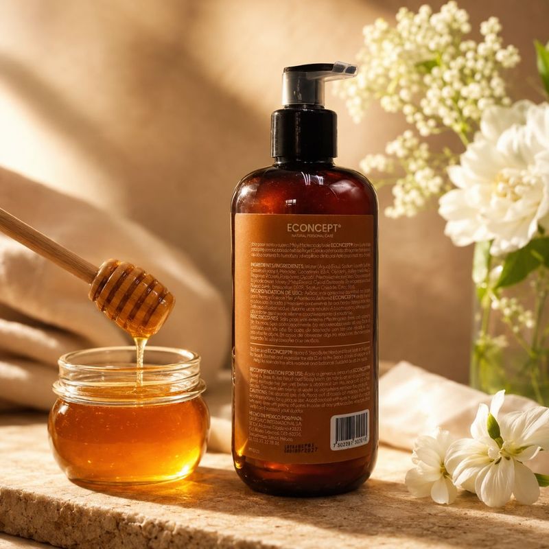 Jabón Líquido para Manos y Cuerpo Econcept Miel y Karité 500 ml