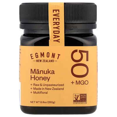 Egmont Honey, Miel de Manuka Cruda y Sin Pasteurizar MGO 50+ (250 g)