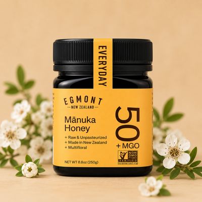 Egmont Honey, Miel de Manuka Cruda y Sin Pasteurizar MGO 50+ (250 g)