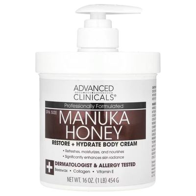 Crema Restauradora e Hidratante de Miel de Manuka - Advanced Clinicals (454 g / 16 oz)