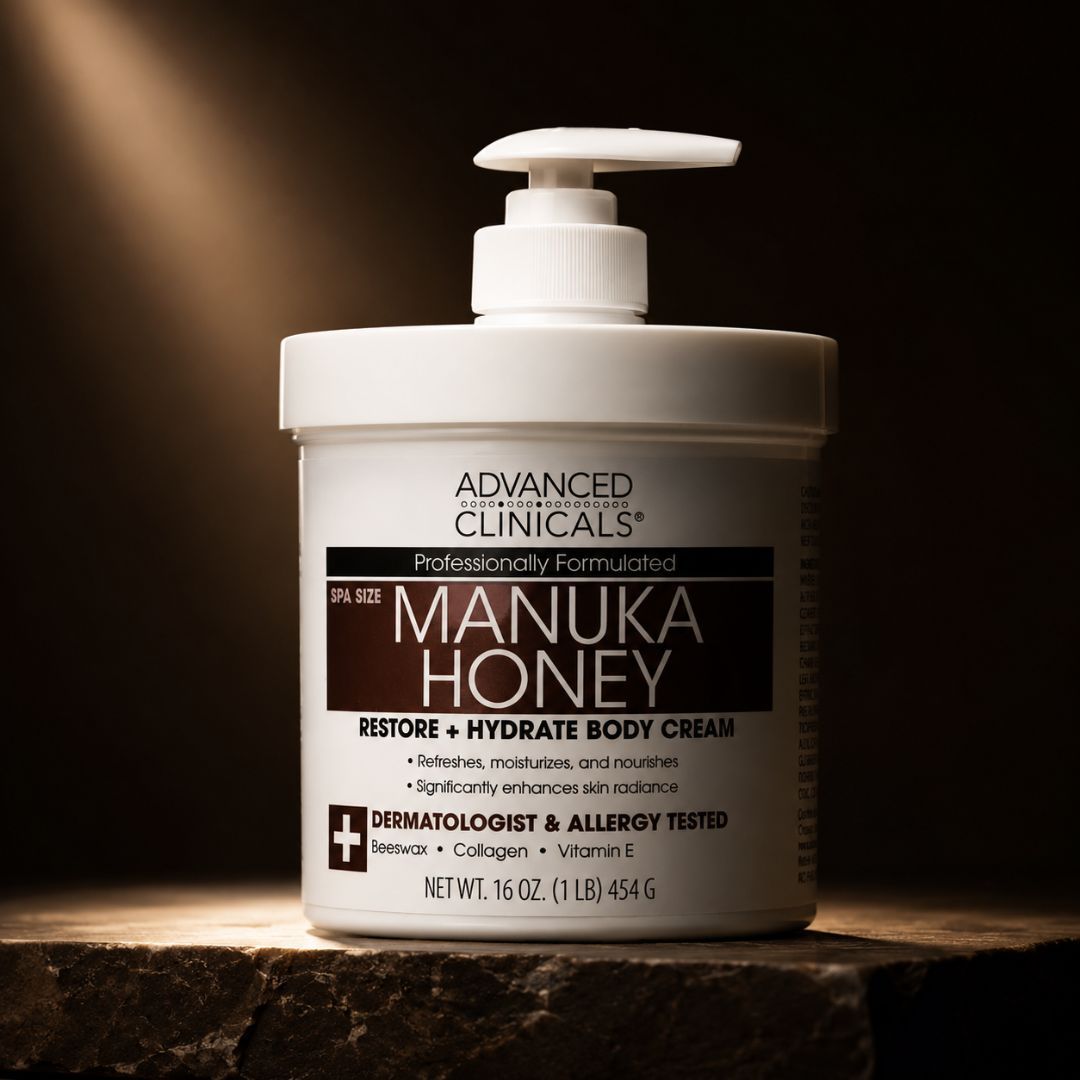 Crema Restauradora e Hidratante de Miel de Manuka - Advanced Clinicals (454 g / 16 oz)