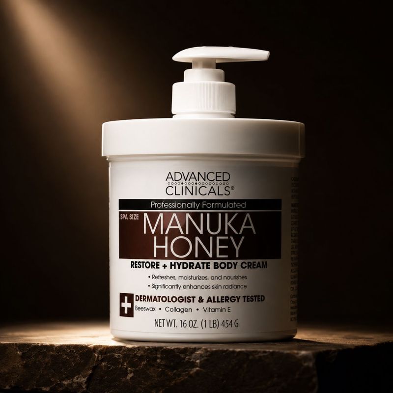 Crema Restauradora e Hidratante de Miel de Manuka - Advanced Clinicals (454 g / 16 oz)