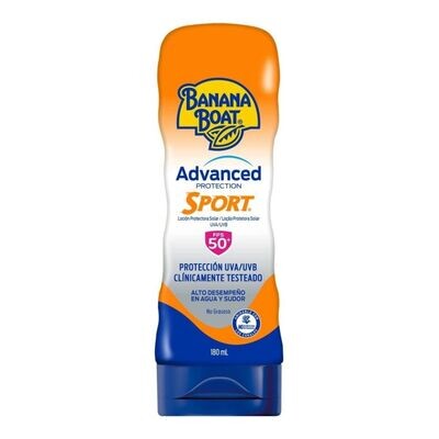 Banana Boat Lotion Sunscreen Advance Sport FPS 50+ 180 ml