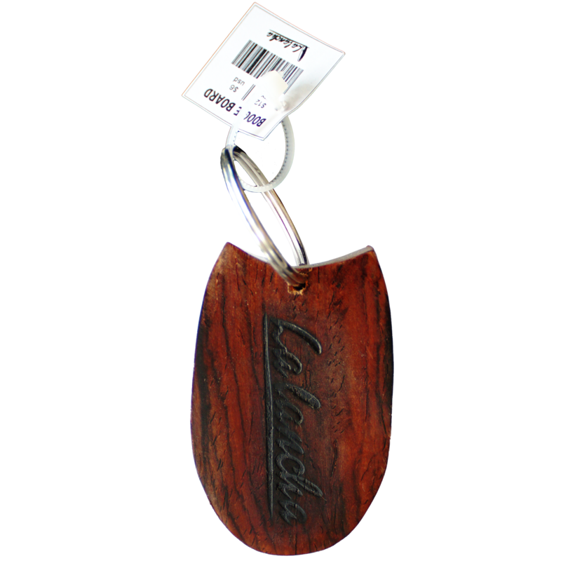 La Lancha - Mahogany Dark Wood Boogie Board Keychain by WildMex