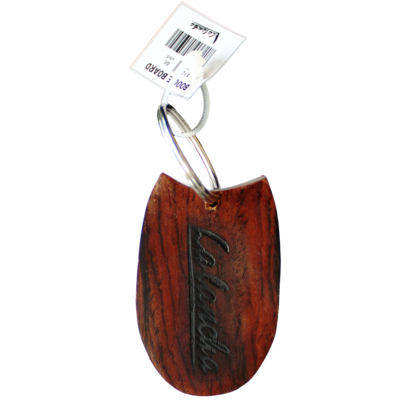 La Lancha - Mahogany Dark Wood Boogie Board Keychain by WildMex