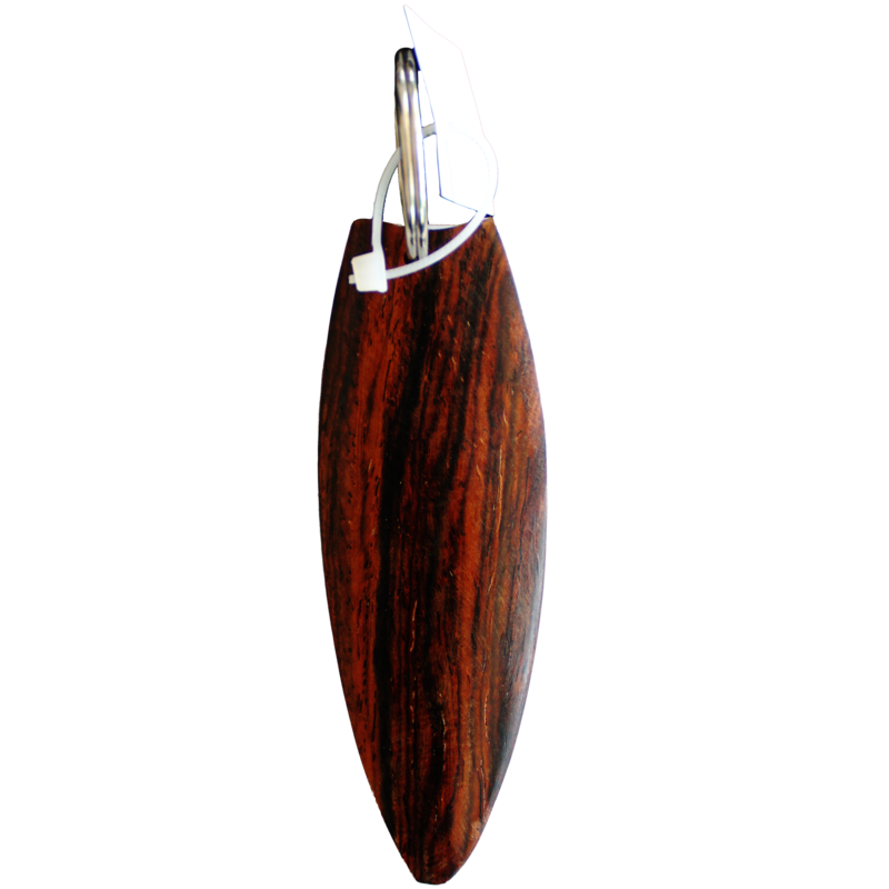 La Lancha - Mahogany Dark Wood Surf Board Keychain by WildMex