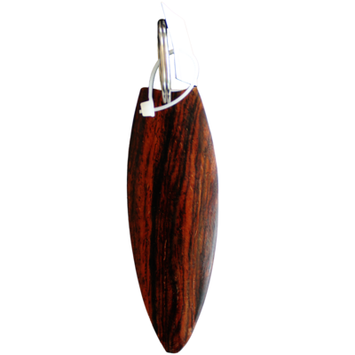 La Lancha - Mahogany Dark Wood Surf Board Keychain by WildMex