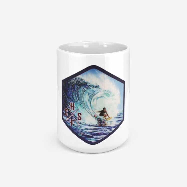La Lancha - Sayulita Ceramic Stamped Cup Mug Charro Surf