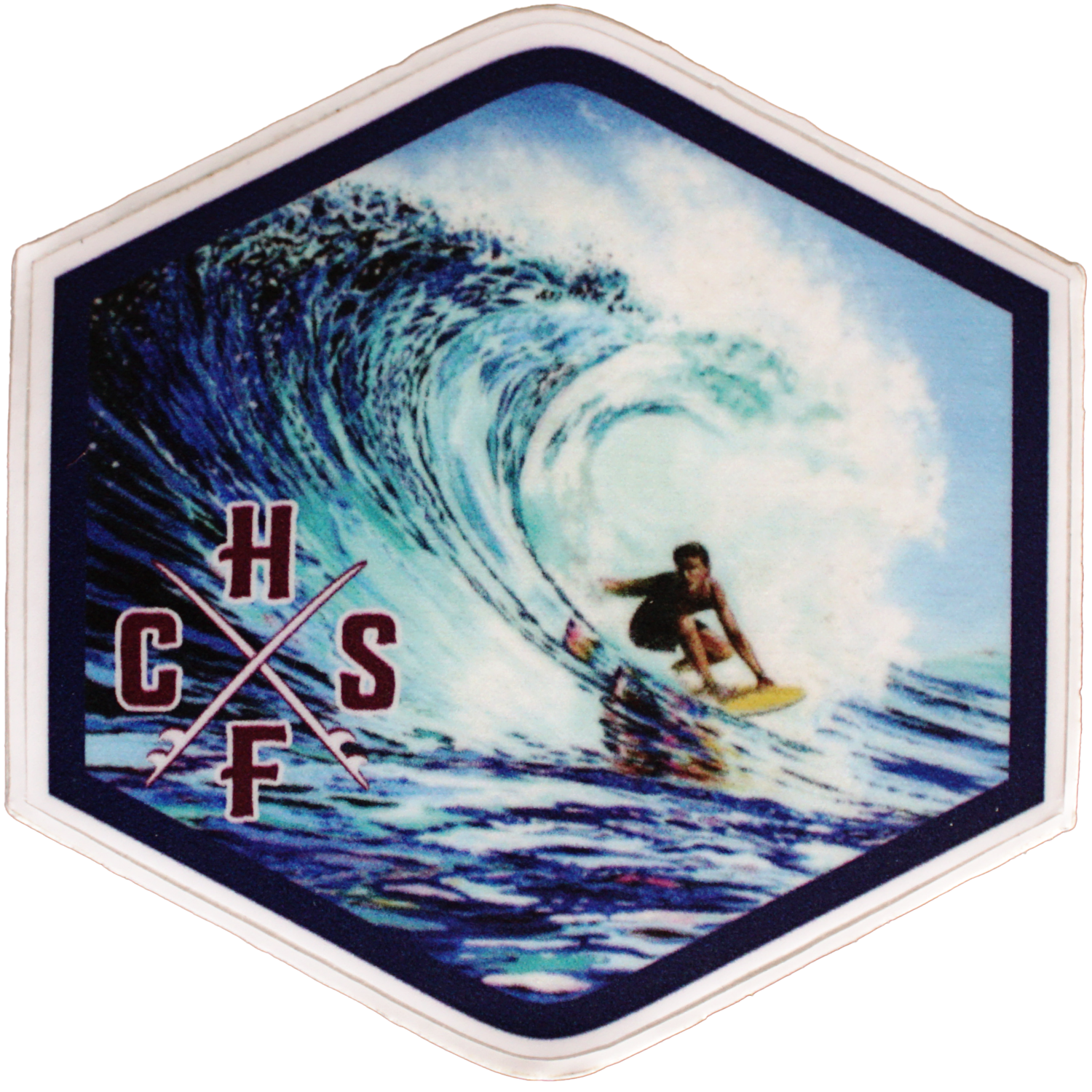 La Lancha - Sayulita Surf Stickers Stamps Charro Surf, La Lancha - Sayulita Surf Stickers Stamps by WildMex: CHSF Blue Style